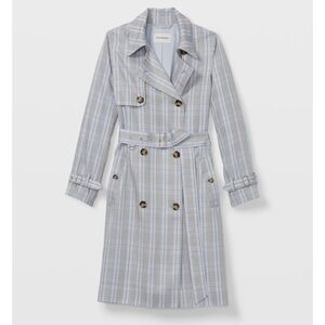 NWT Club Monaco The Plaid Everywear Trench Coat